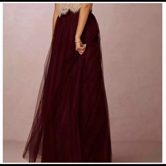 Dreamy wine-colored tulle skirt from BHLDN, perfect for a...